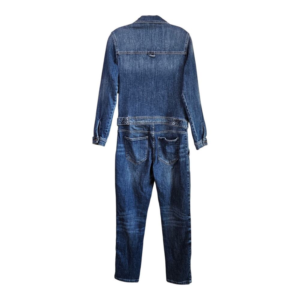 ZARA Women's S Z1975 Jean Jumpsuit Boiler Blue Denim Straight Leg 31 x 29.5 - Picture 10 of 10